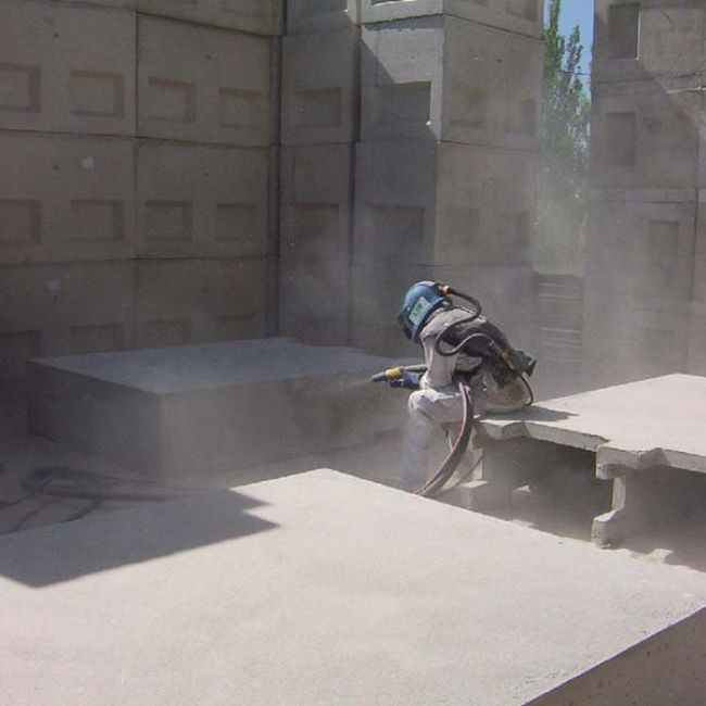 por proyección de abrasivos  palencia